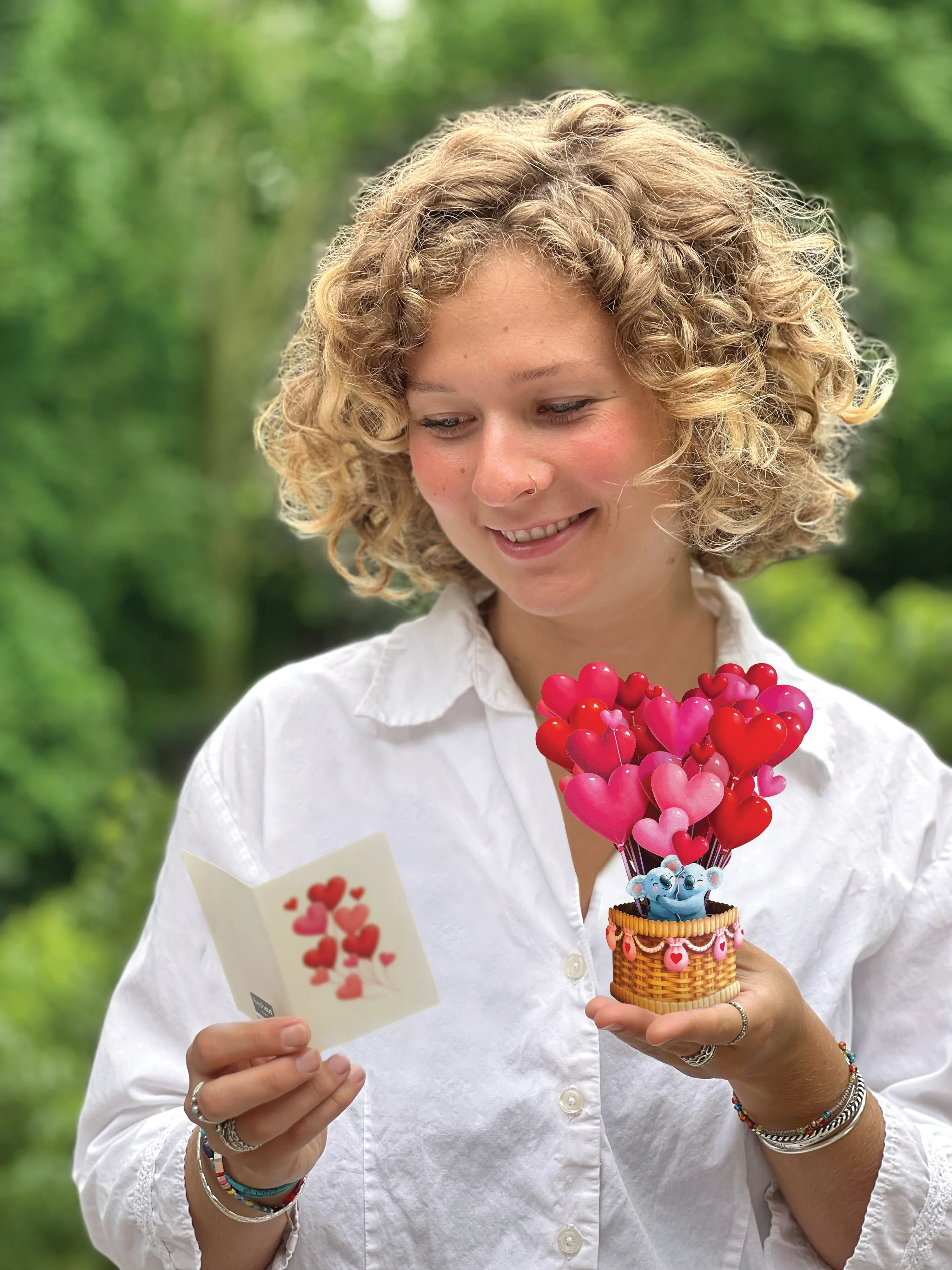 FreshCut Paper - Mini Heart Balloons Pop-Up Card - Image 2