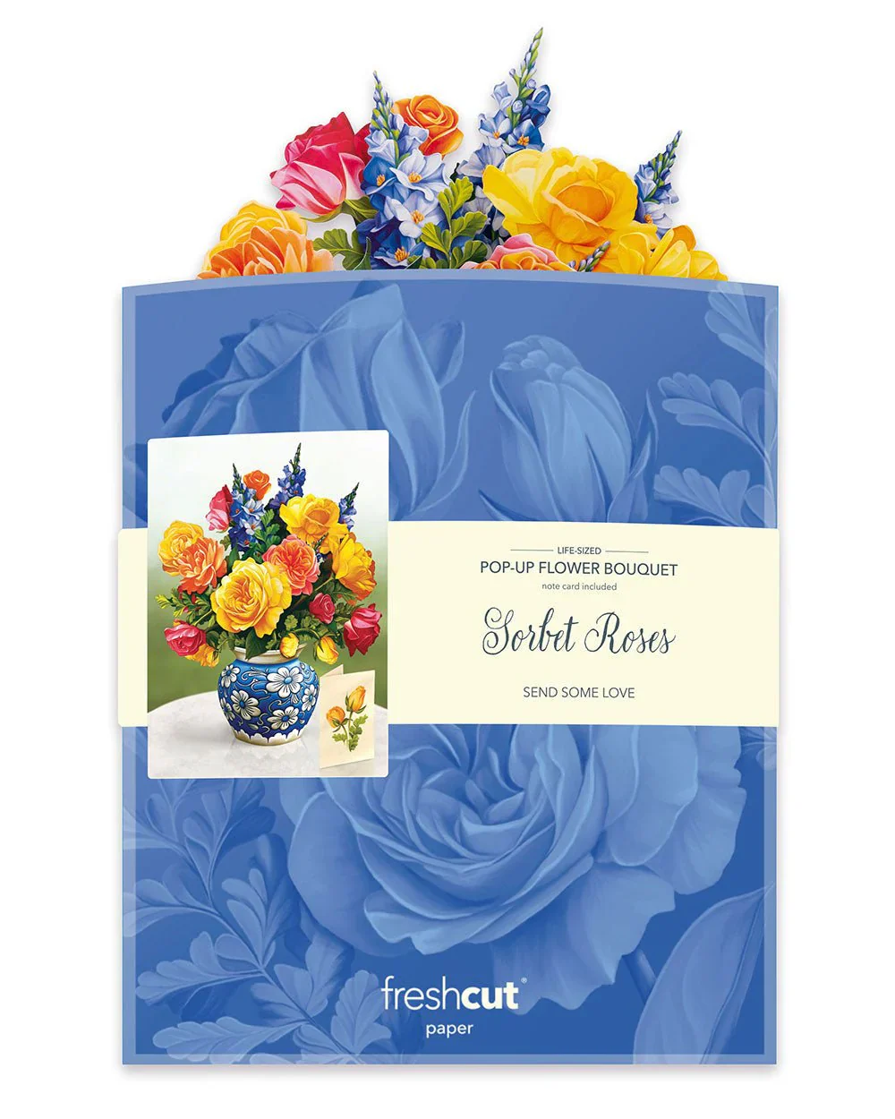 FreshCut Paper - Sorbet Roses Pop-Up Bouquet - Image 3