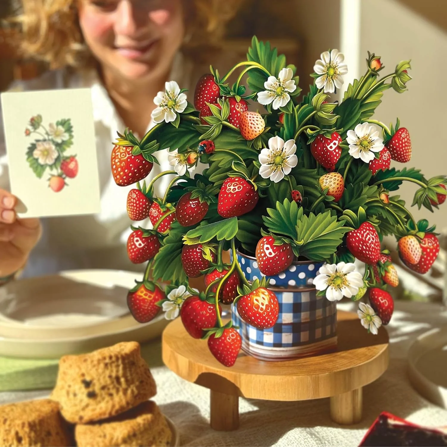 FreshCut Paper - Strawberry Blossom Pop-Up Bouquet - Image 3