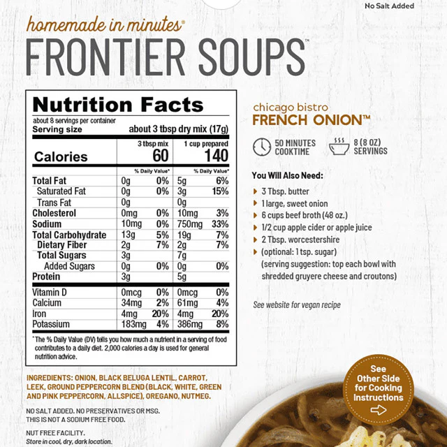 Frontier Soups - Chicago Bistro French Onion Soup Mix - Image 3