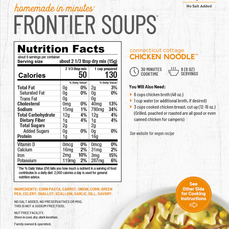 Frontier Soups - Connecticut Cottage Chicken Noodle Soup Mix - Image 3