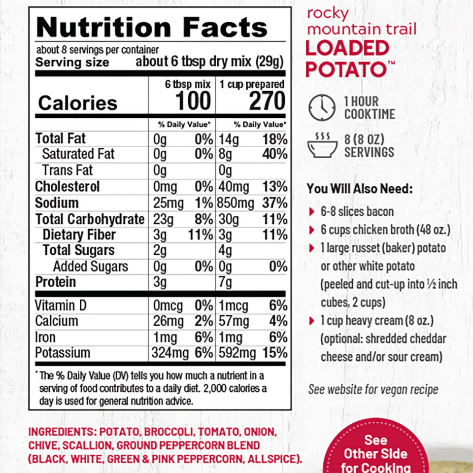 Frontier Soups - Rocky Mountain Trail Loaded Potato Soup Mix - Image 3