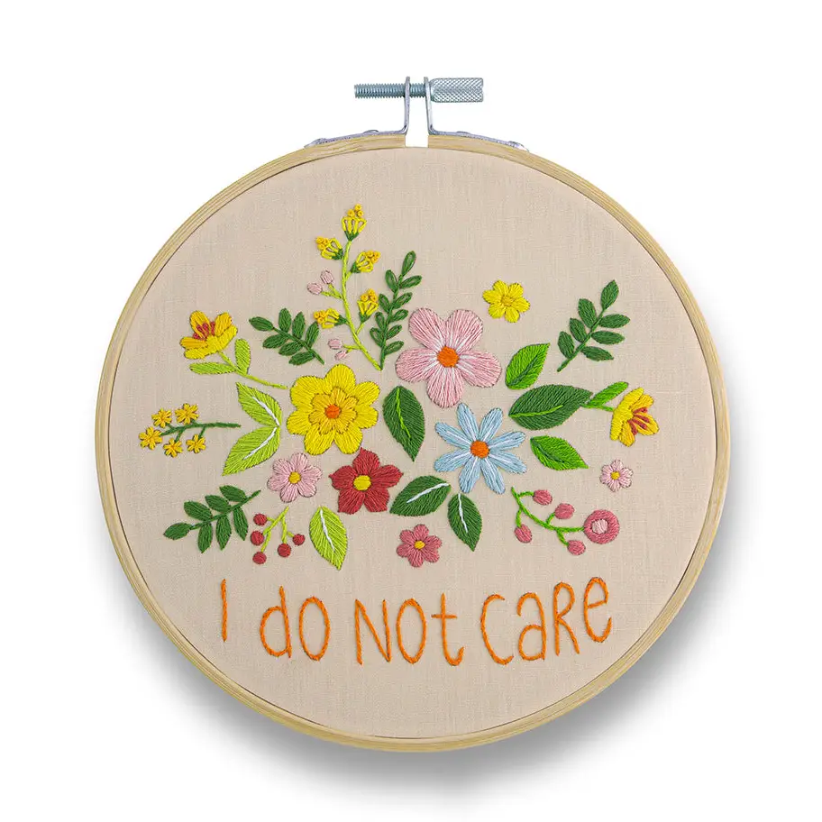 Funatic - I Do Not Care Embroidery Kit