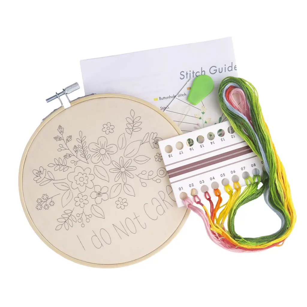 Funatic - I Do Not Care Embroidery Kit - Image 2