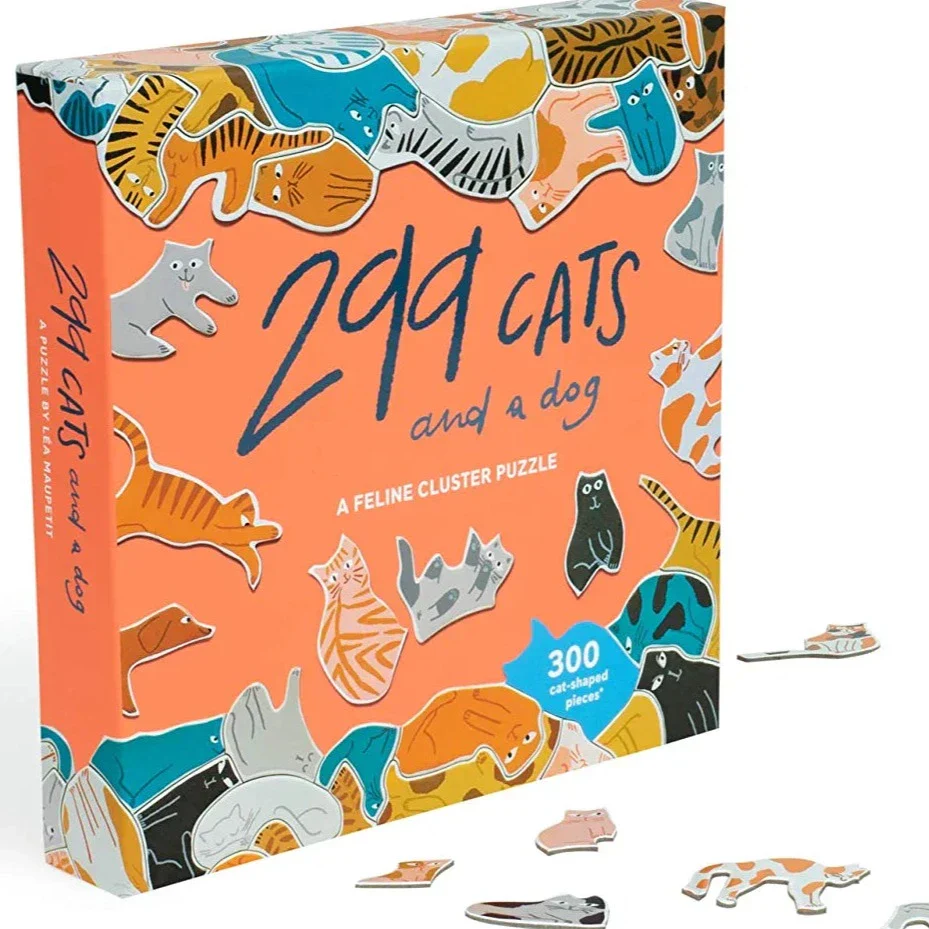 Galison - 299 Cats (and a Dog) Cluster Puzzle, 300 Piece