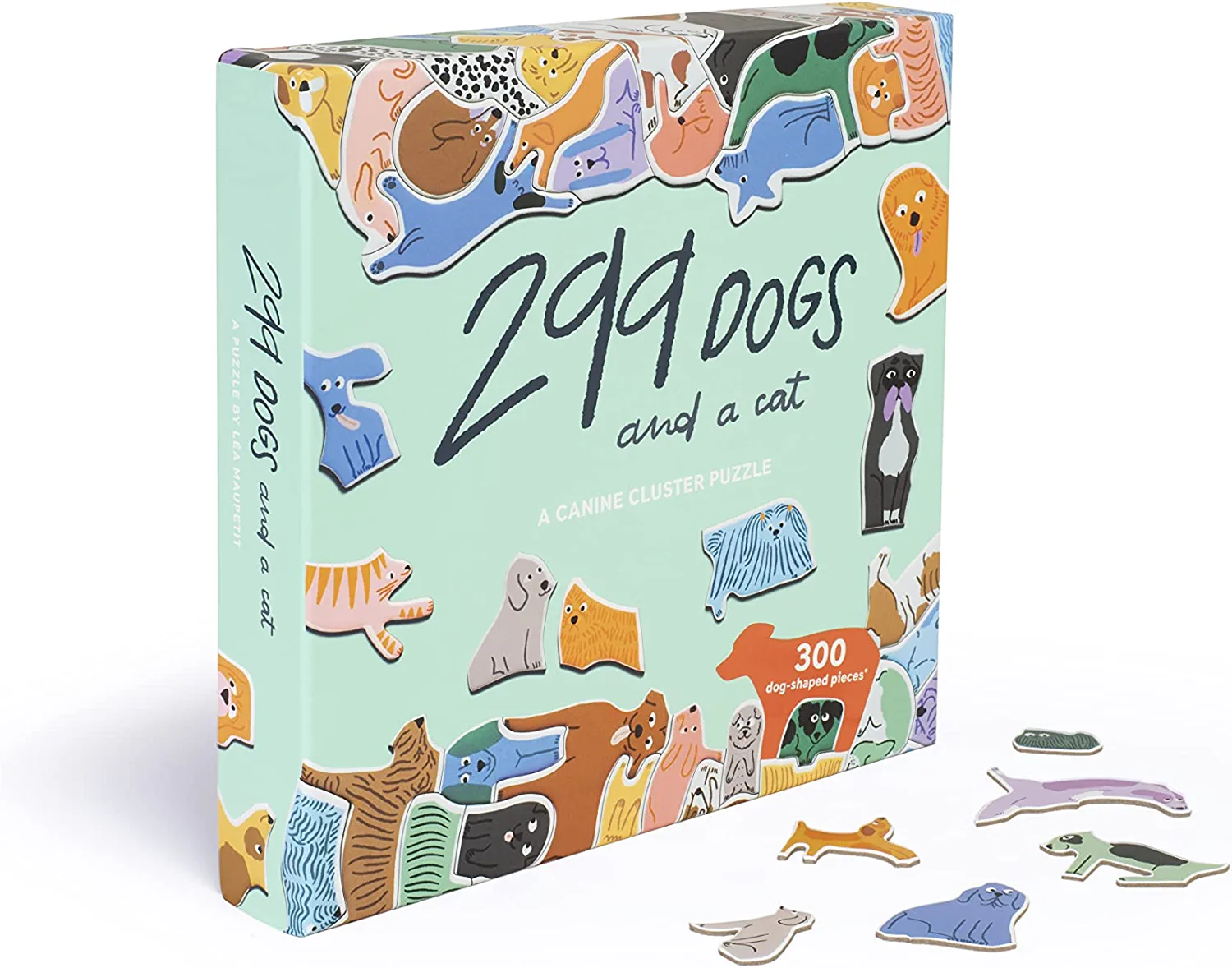 Galison - 299 Dogs (and a Cat) Cluster Puzzle, 300 Piece