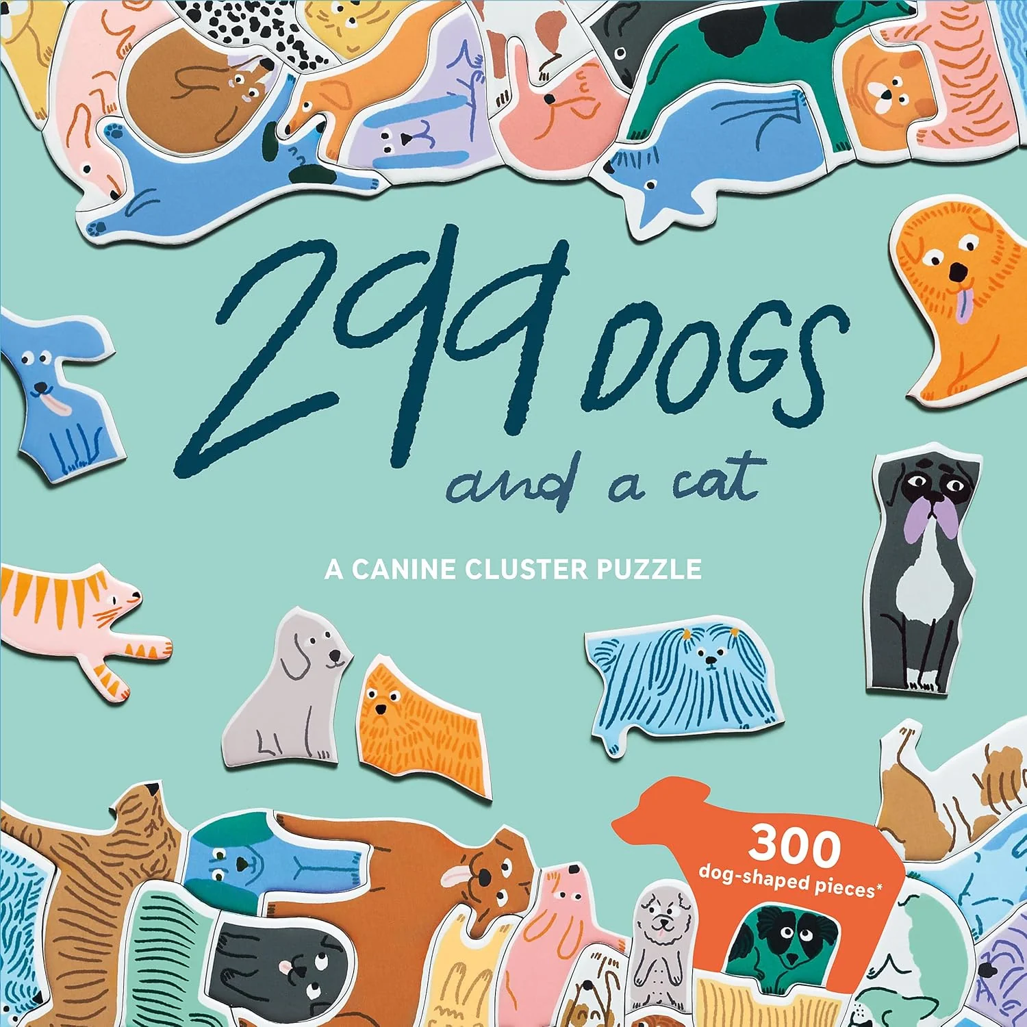 Galison - 299 Dogs (and a Cat) Cluster Puzzle, 300 Piece - Image 2
