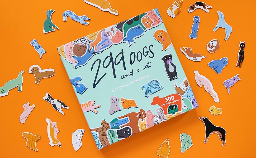 Galison - 299 Dogs (and a Cat) Cluster Puzzle, 300 Piece - Image 4