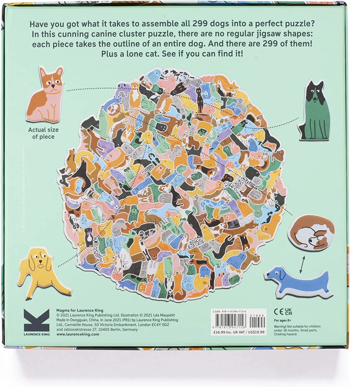 Galison - 299 Dogs (and a Cat) Cluster Puzzle, 300 Piece - Image 6