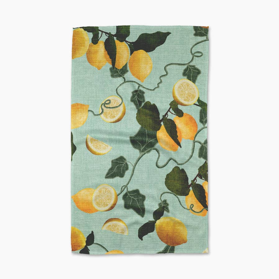 Geometry - Amalfi Lemons Tea Towel