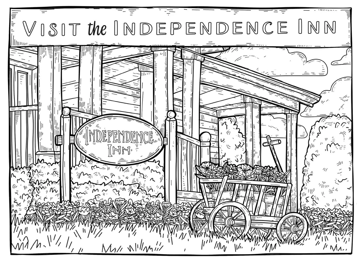 Gilmore Girls: Greetings From Stars Hollow Postcard Coloring Book - Image 3
