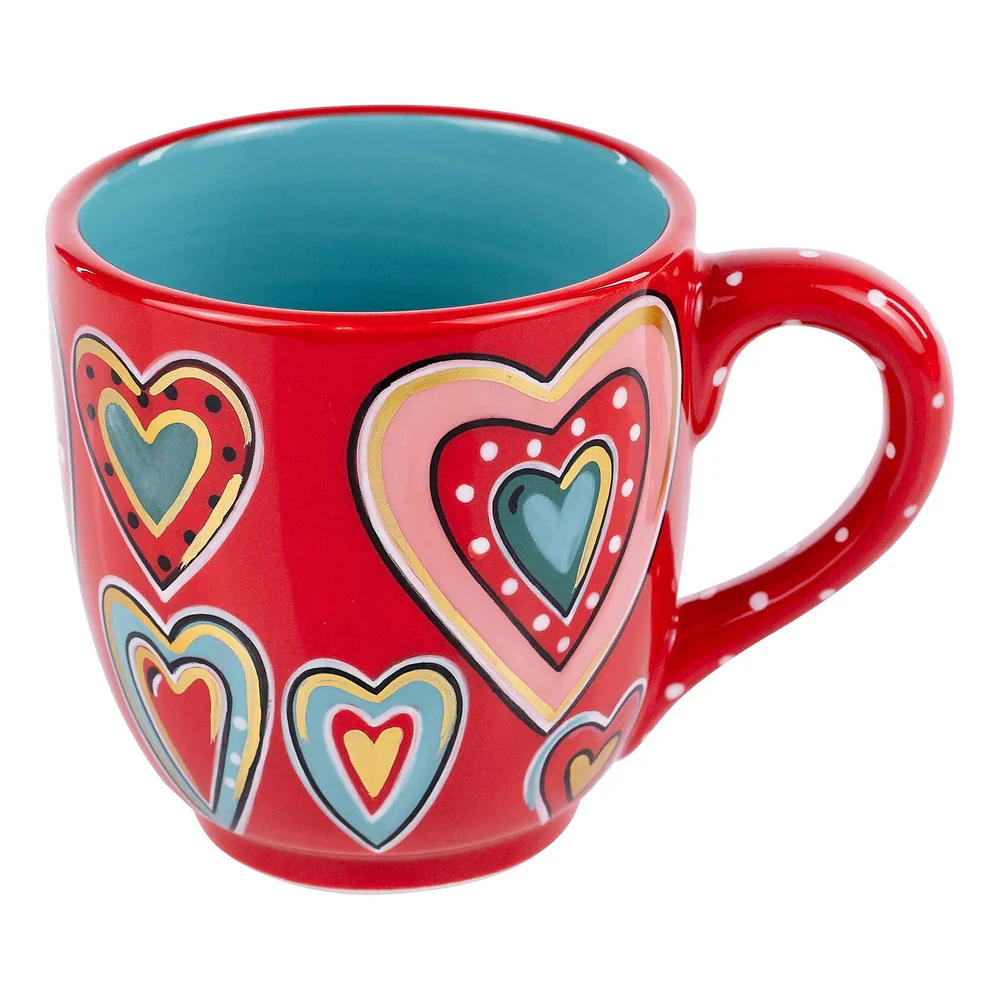 Gloryhaus - All Over Hearts Mug - Image 2