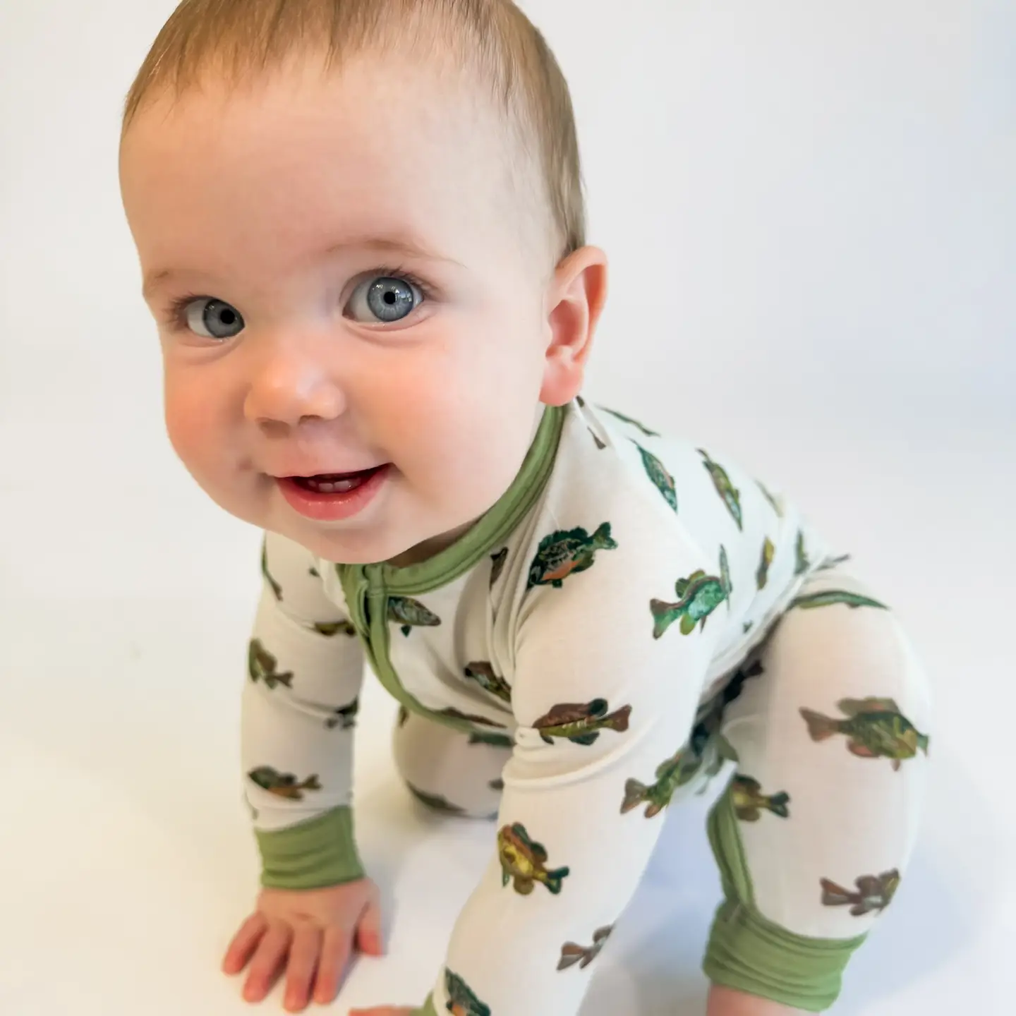 Goosies - Lake Fish Zip Pajamas, 3-6 Months - Image 2