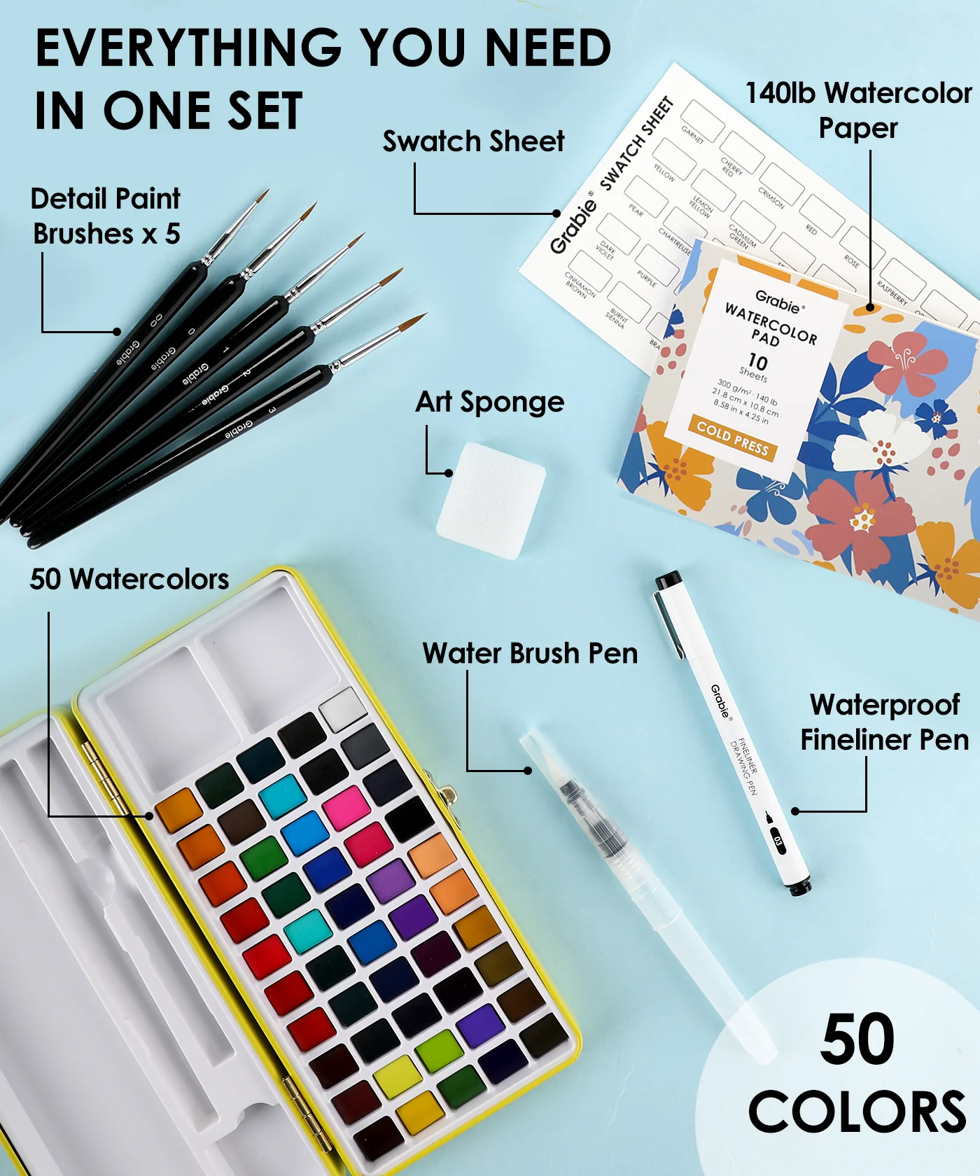 Grabie - All-In-One Premium Watercolor Set - Image 3