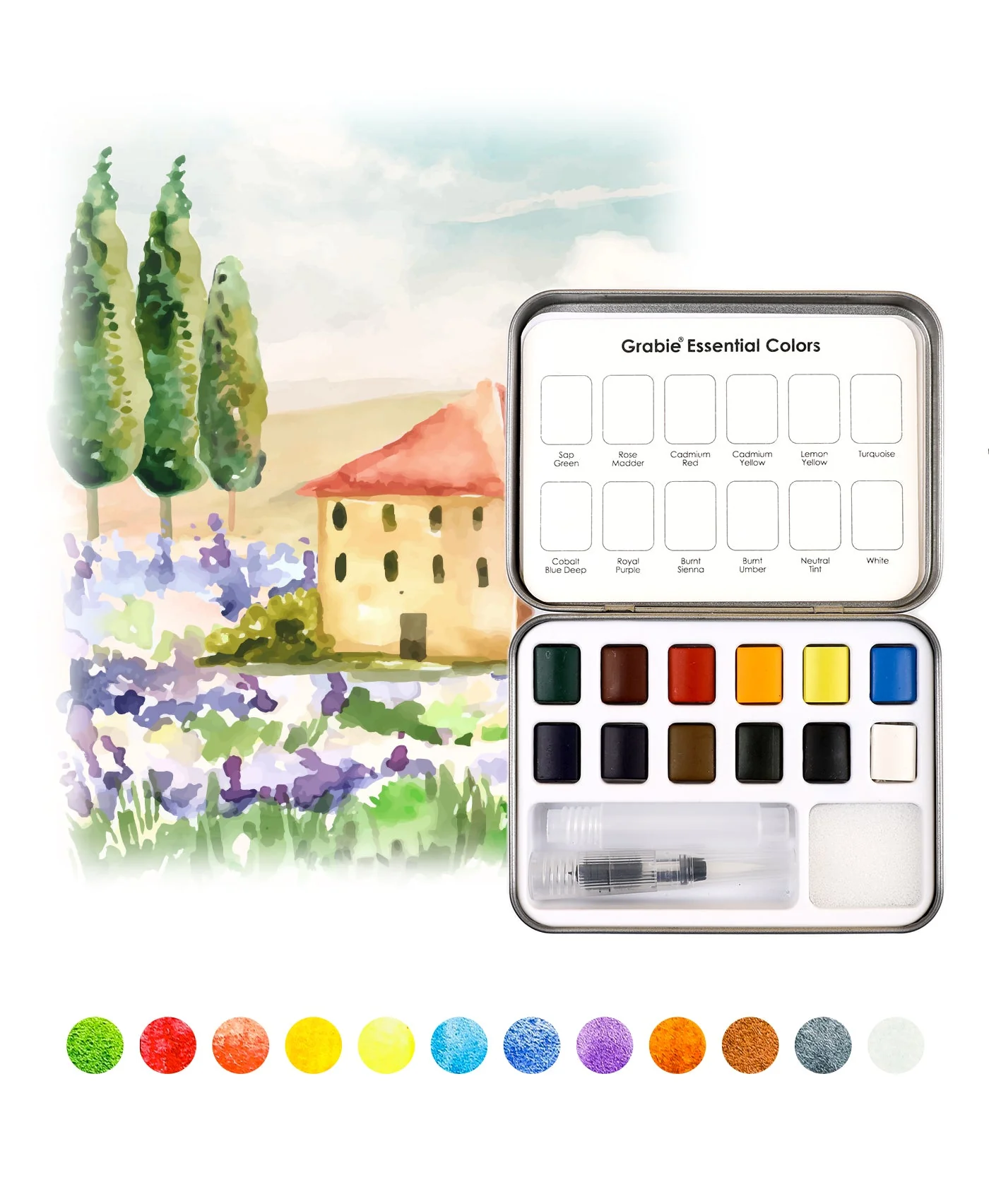 Grabie - Watercolor Pocket Set, Essential Colors