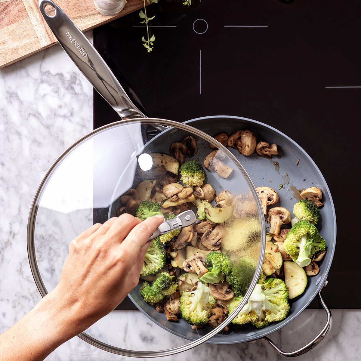 Greenpan - Valencia Pro Nonstick Saute Pan, 4.5 Quart - Image 3