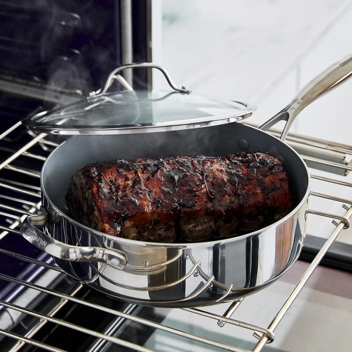 Greenpan - Valencia Pro Stainless Steel Nonstick Sauté Pan, 5.1 Quart - Image 3