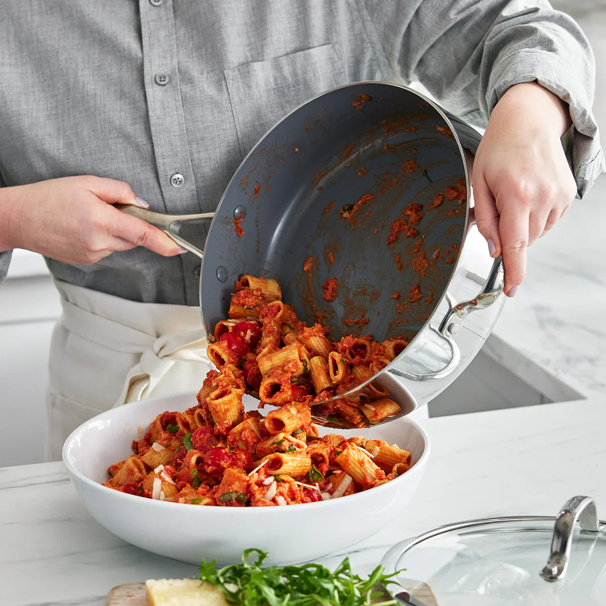 Greenpan - Valencia Pro Stainless Steel Nonstick Sauté Pan, 5.1 Quart - Image 4