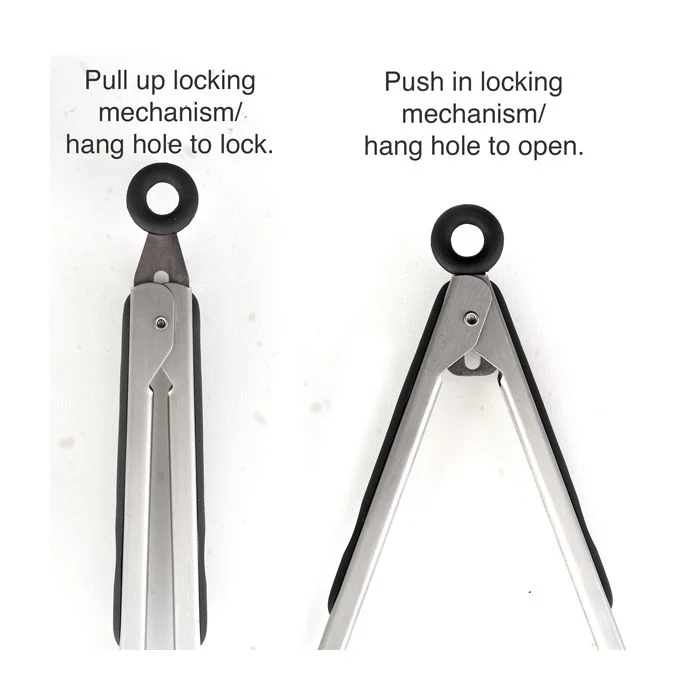 Grip-EZ - 12" Stainless Steel Locking Tongs - Image 3