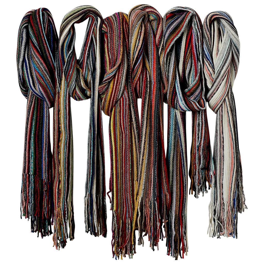 Hadley Wren - Cheerful Multi-Color Fringe Scarf - Image 2