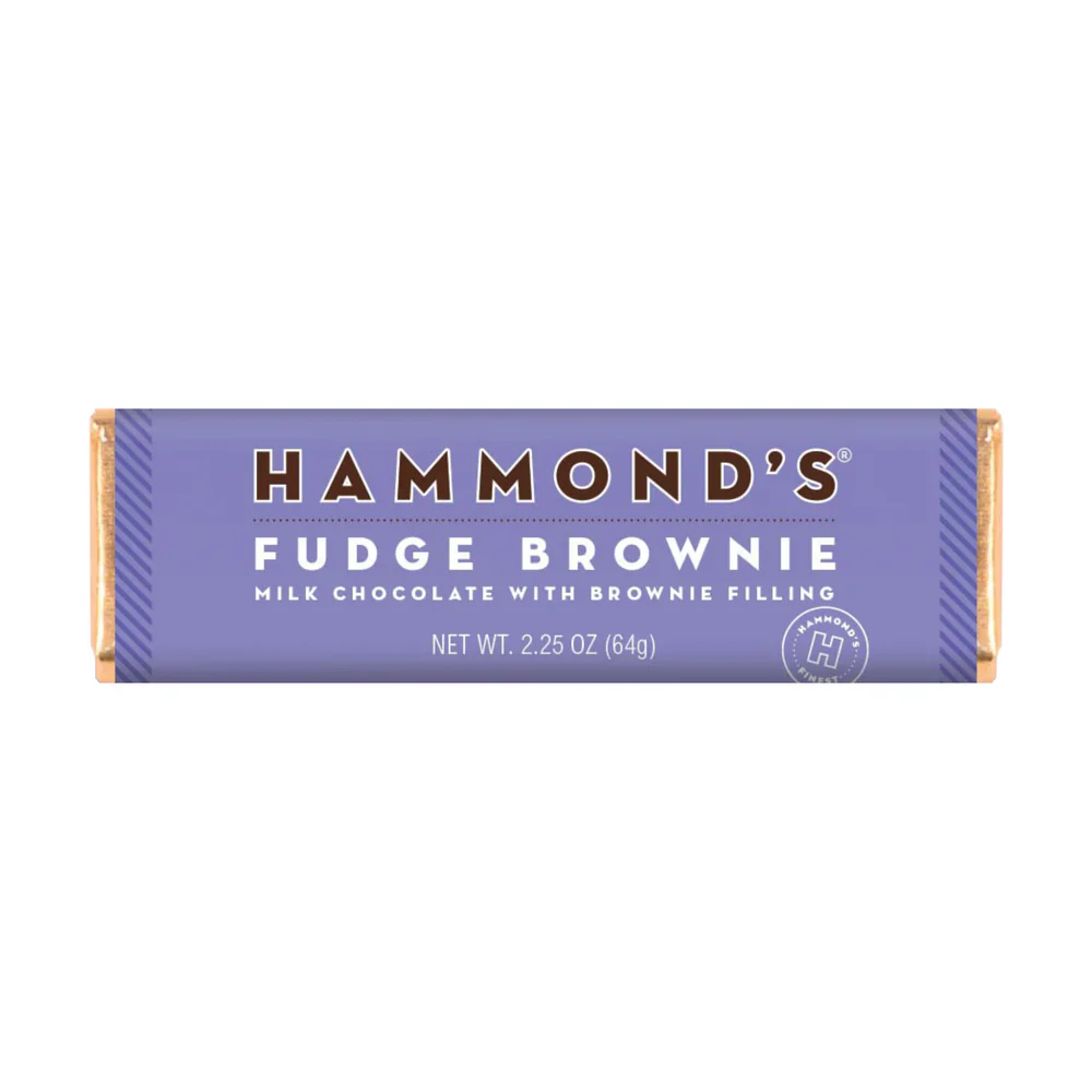 Hammond's Candies - Fudge Brownie Milk Chocolate Candy Bar - Image 2