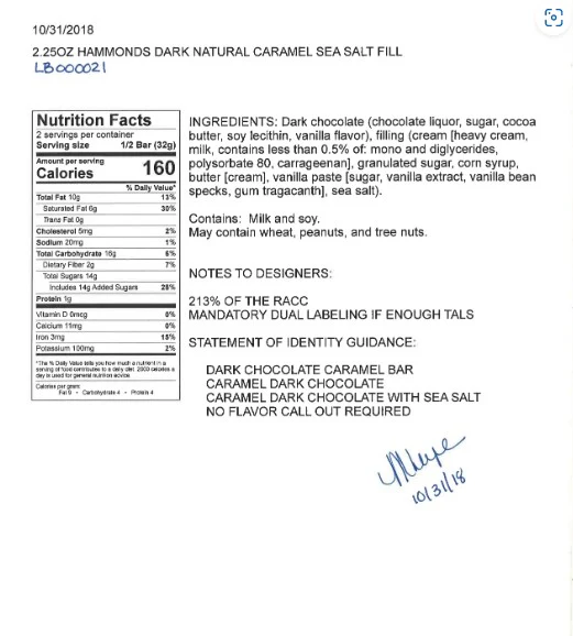 Hammond's Candies - Natural Sea Side Caramel Dark Chocolate Candy Bar - Image 3