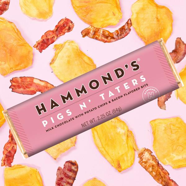 Hammond's Candies - Pigs N' Taters Milk Chocolate Candy Bar