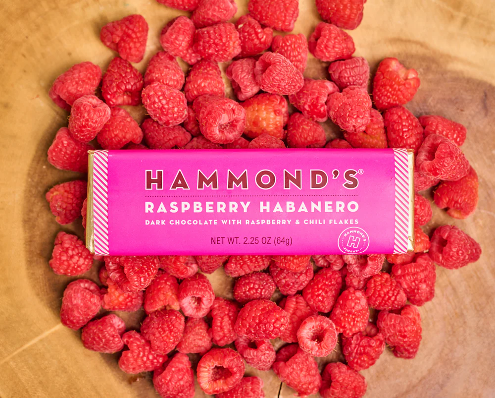 Hammond's Candies - Raspberry Habanero Dark Chocolate Candy Bar
