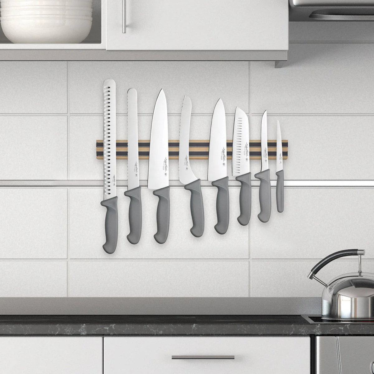 Harold - Kitchen Magnetic Knife Holder Bar, 18 Inch - Image 2