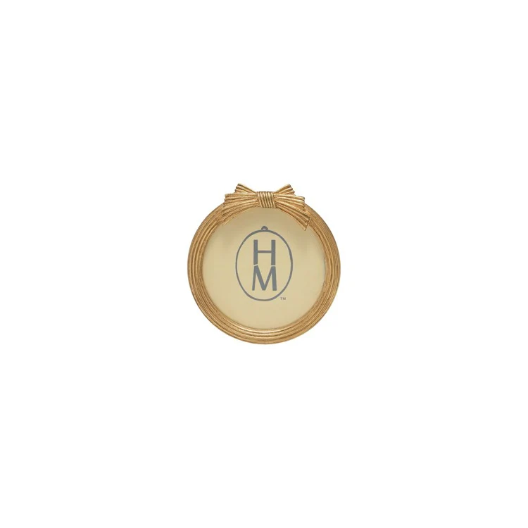 Hazel Mazel - Gold Round Frame with Bow