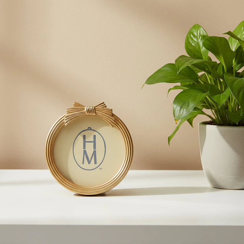 Hazel Mazel - Gold Round Frame with Bow - Image 2