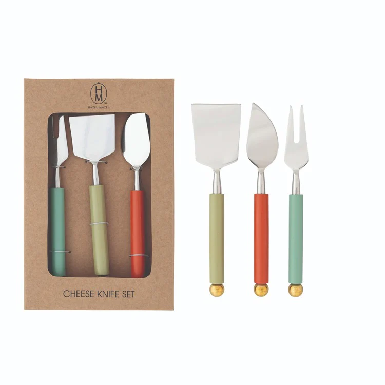 Hazel Mazel - Resin Handle Cheese Knife Set
