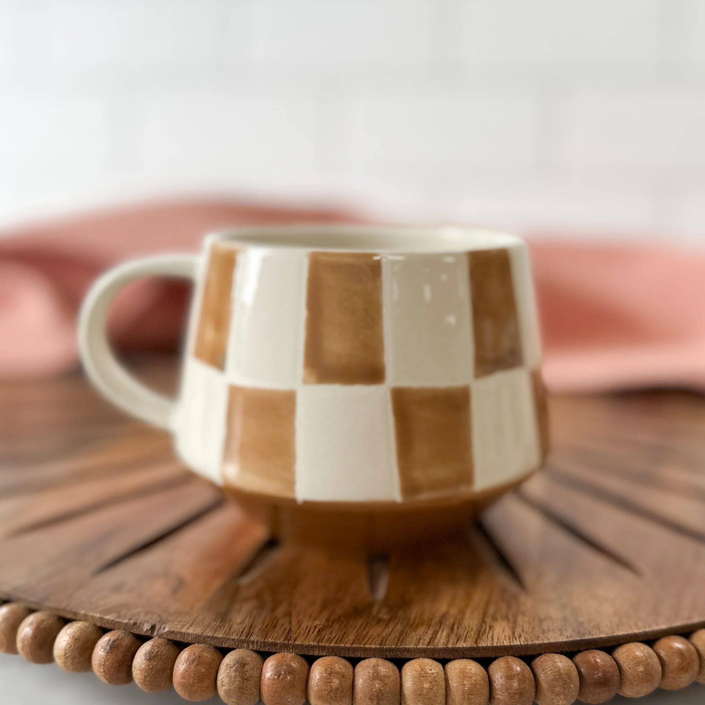 Hazel Mazel - Stoneware Checkered Mug - Image 3