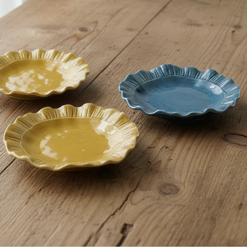 Hazel Mazel - Stoneware Ruffled Plate