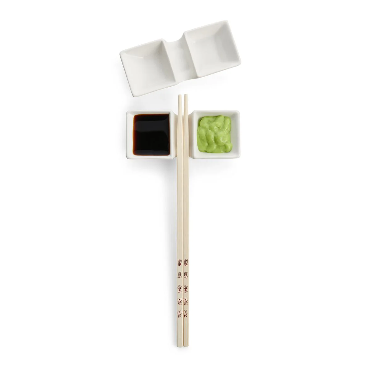 Helen's Asian Kitchen - Two-Section Sauce Dish With Chopstick Rest - Image 3