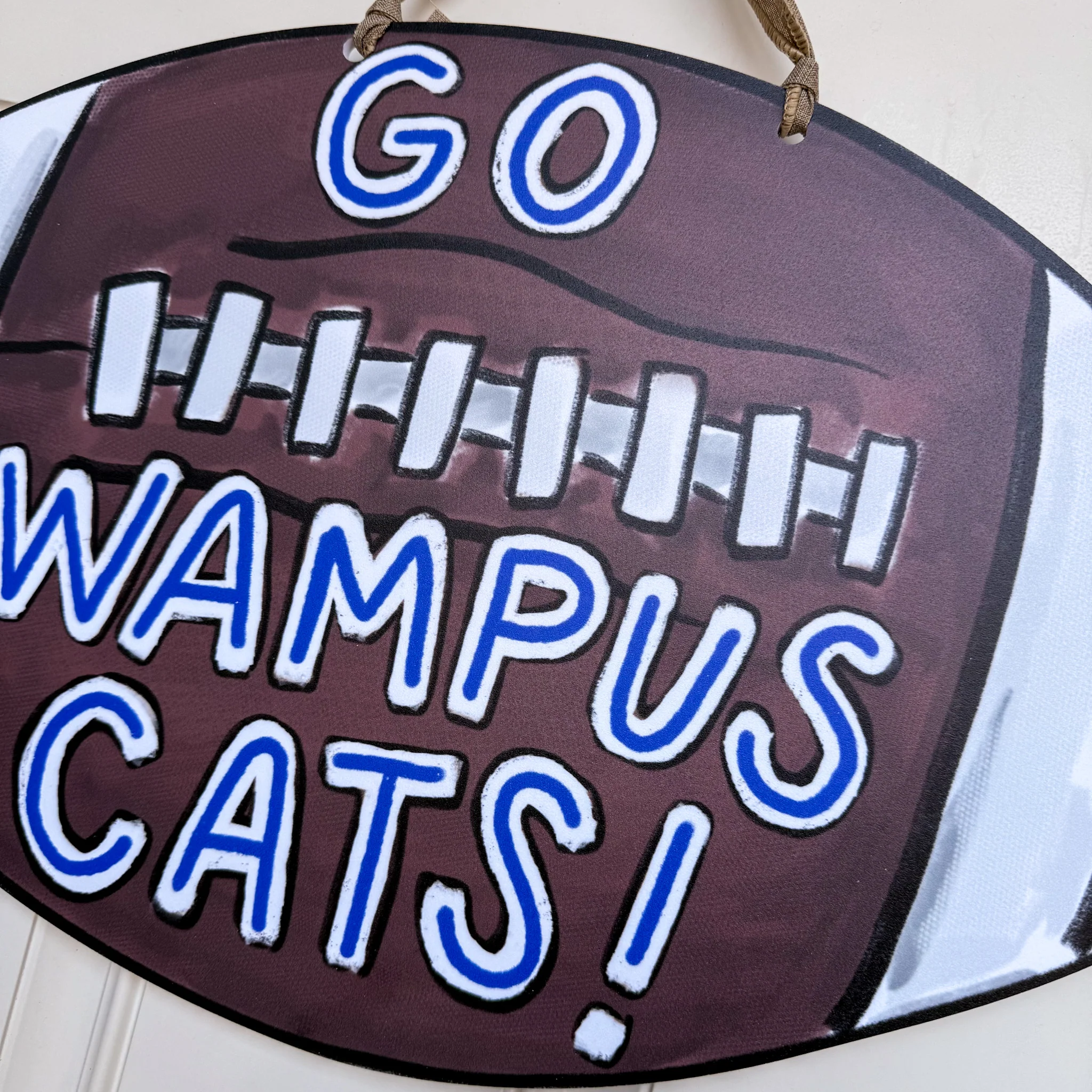 Home Malone - Wampus Cat Football Door Hanger - Image 2