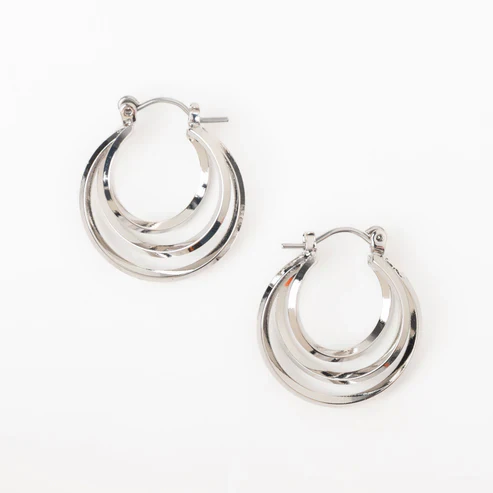 Howard's - Silver Nickle-Free Hoops, Large
