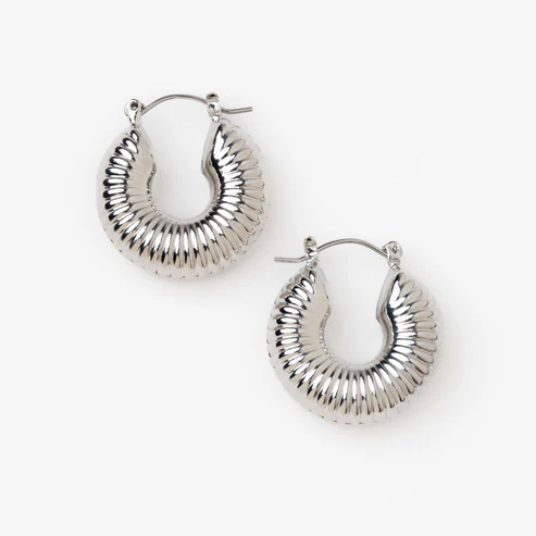 Howard's - Silver Nickle-Free Hoops, Large - Image 2
