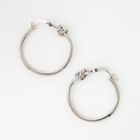 Howard's - Silver Nickle-Free Hoops, Large - Image 3
