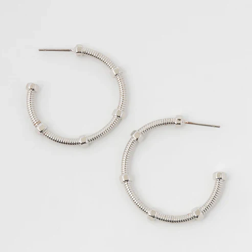 Howard's - Silver Nickle-Free Hoops, Large - Image 4