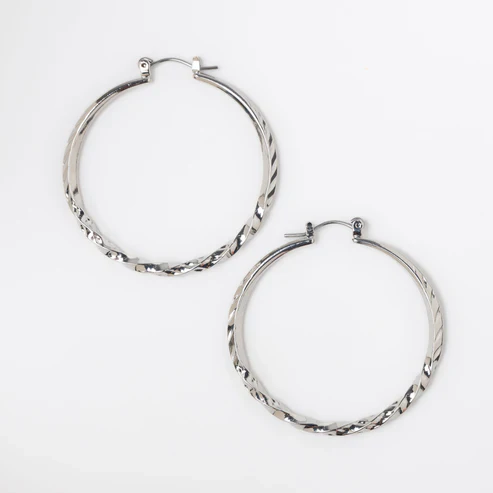 Howard's - Silver Nickle-Free Hoops, Large - Image 7