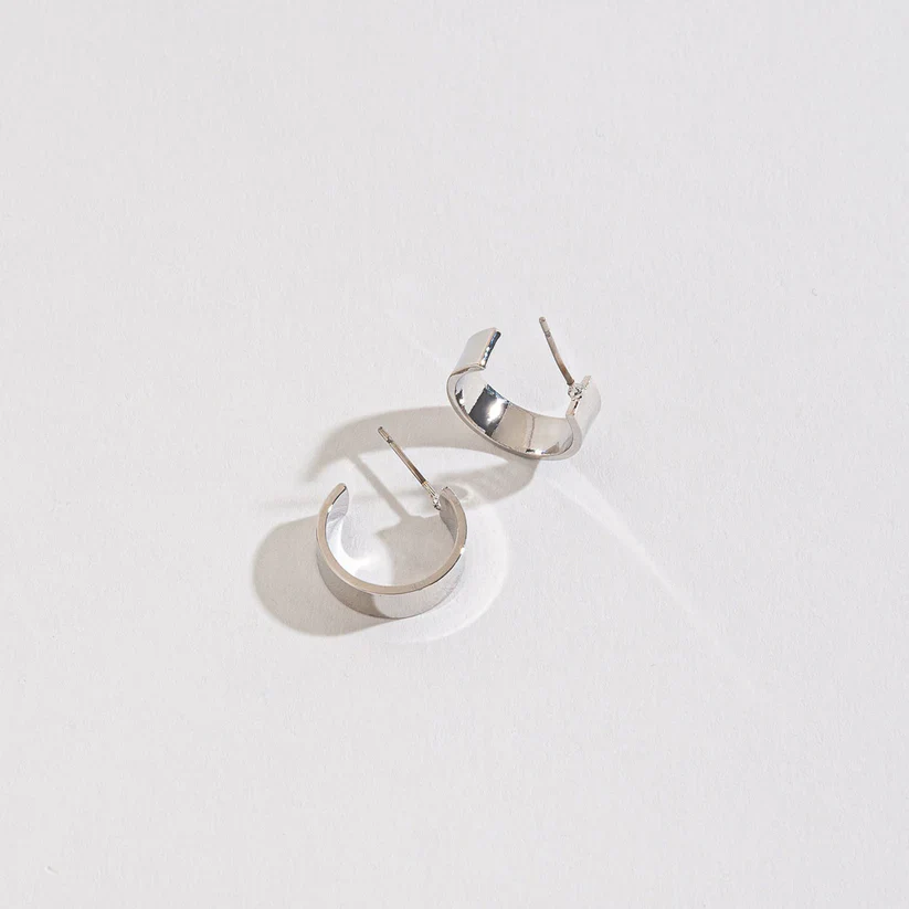 Howard's - Silver Nickle-Free Hoops, Small - Image 9