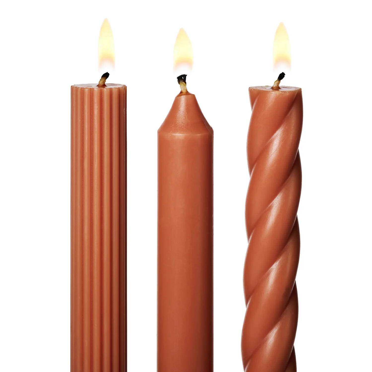 Illume - Assorted Tapers Candles, Terracotta Orange