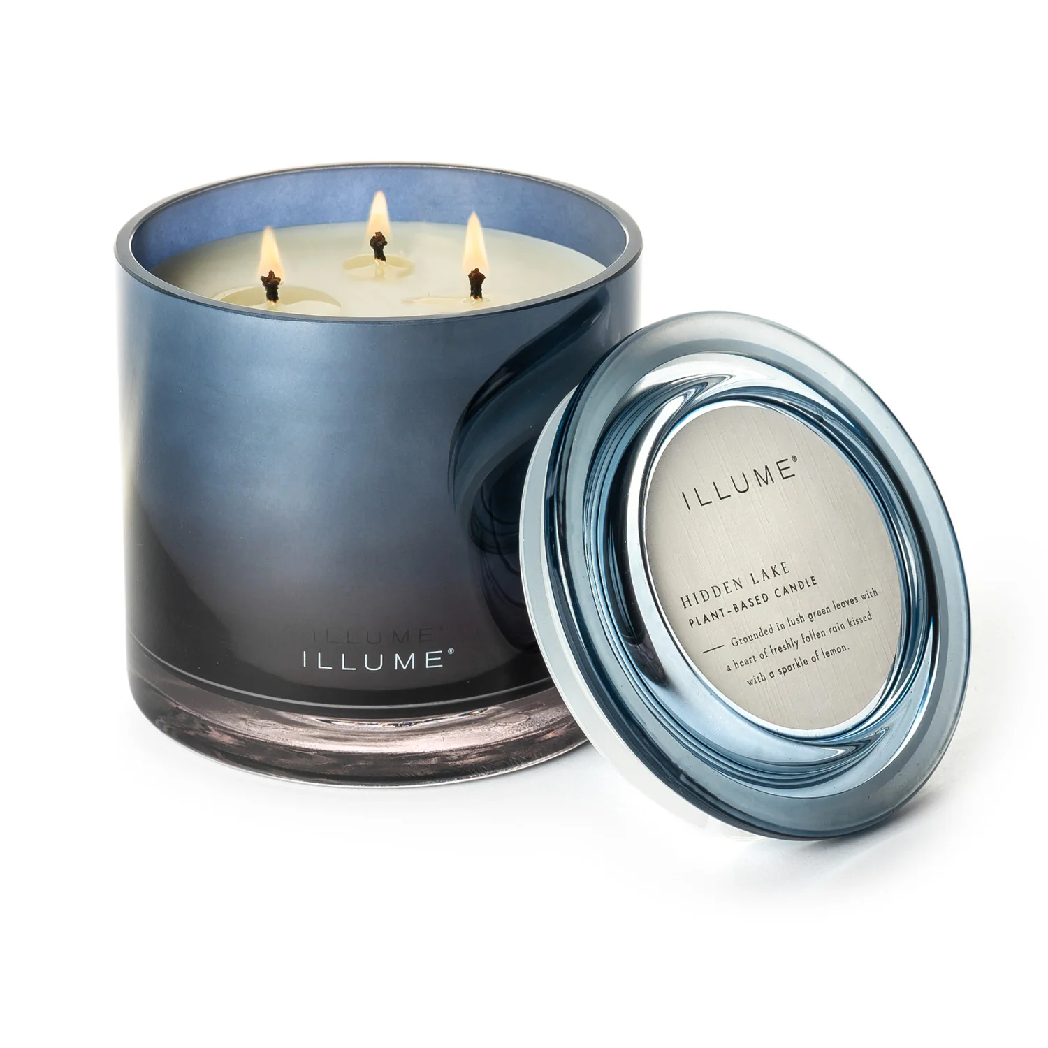 Illume - Hidden Lake Statement Glass Candle with Lid