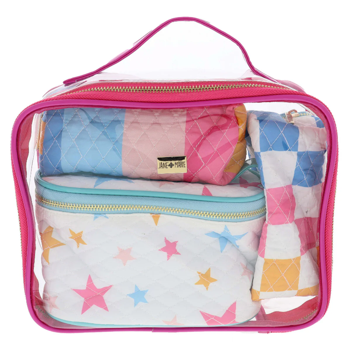 Jane Marie - Like, Totally! Clear Toiletry Bag with Three Inserts - Image 4