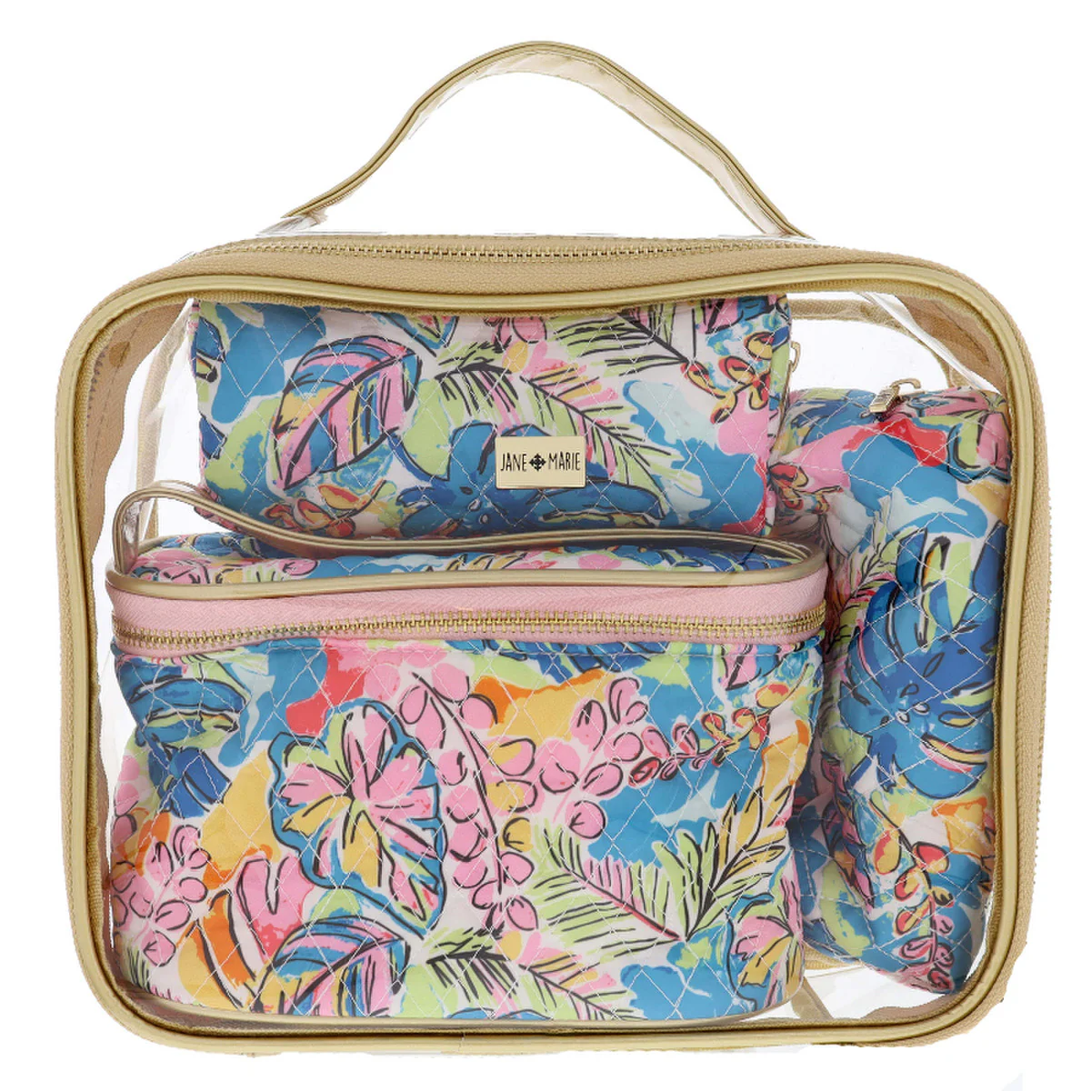 Jane Marie - Tropical Dream Clear Toiletry with Three Insets - Image 3