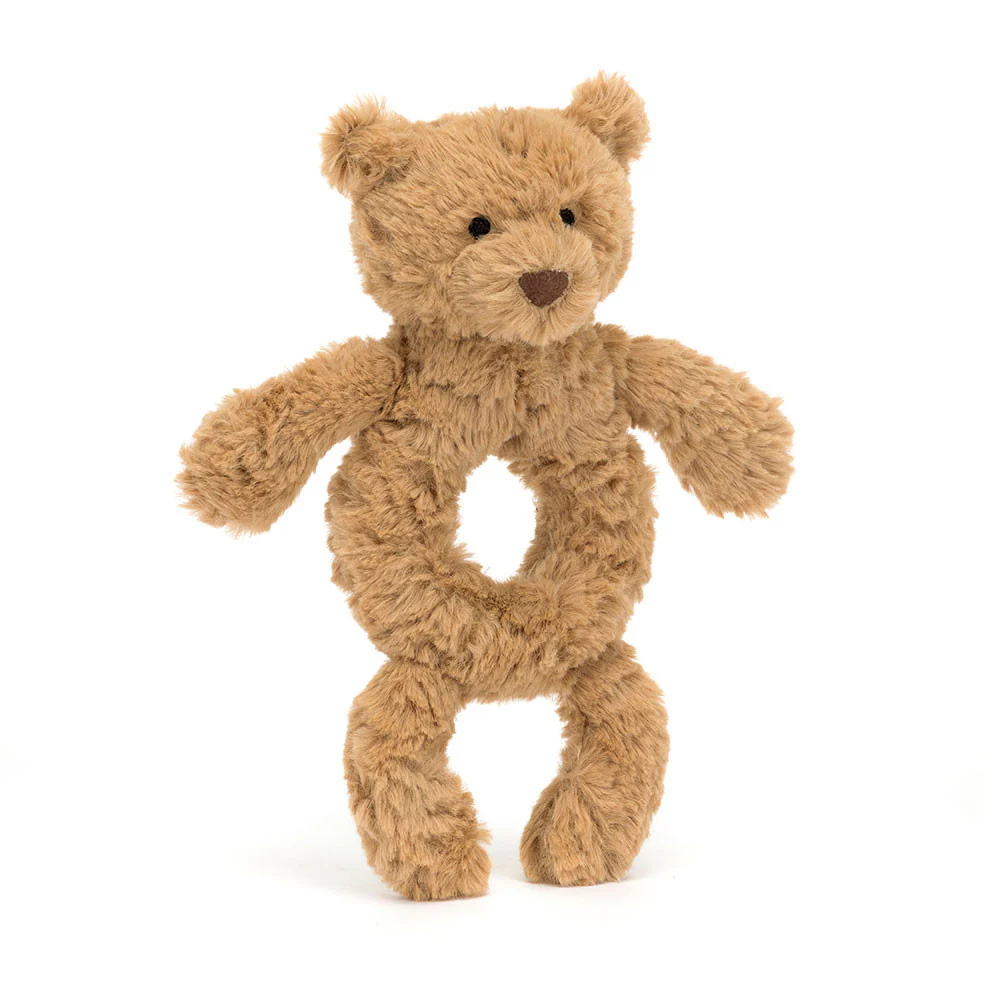 Jellycat - Bartholomew Bear Ring Rattle Plush Toy