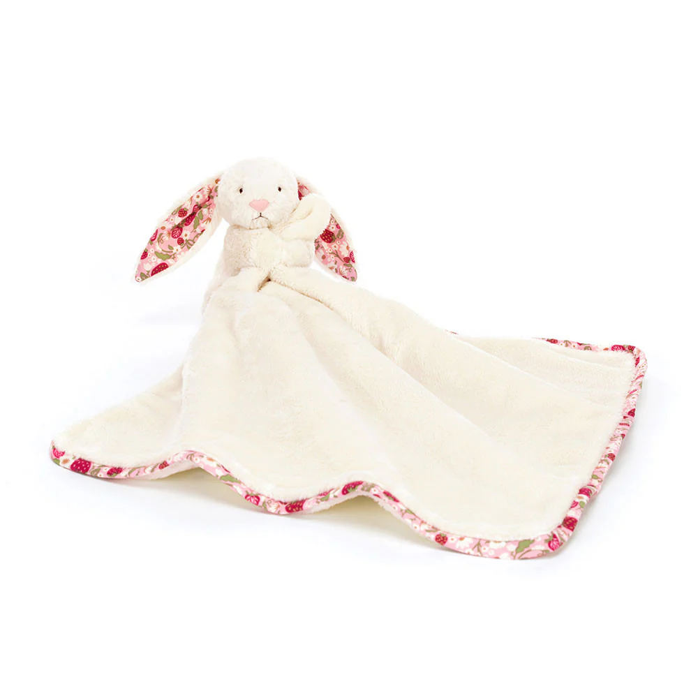 Jellycat - Blossom Bunny Soother Plush Toy, Cream Berry