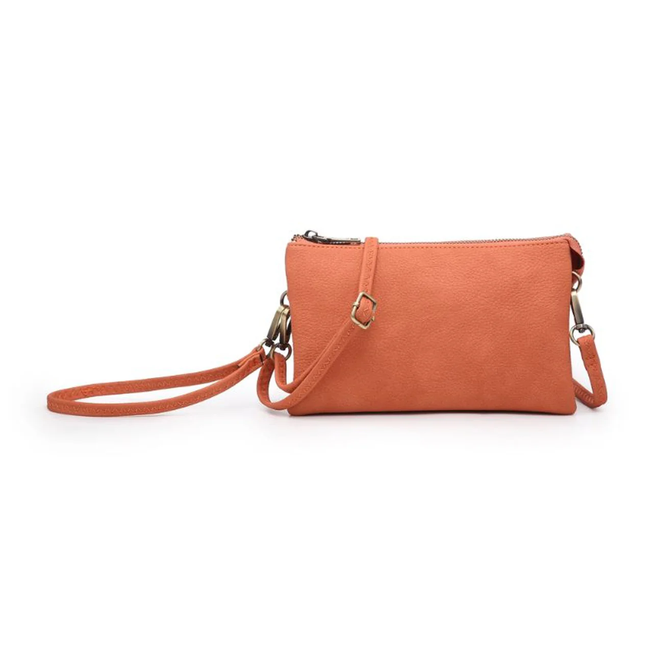Jen & Co - Christine Wristlet/Crossbody, Burnt Coral