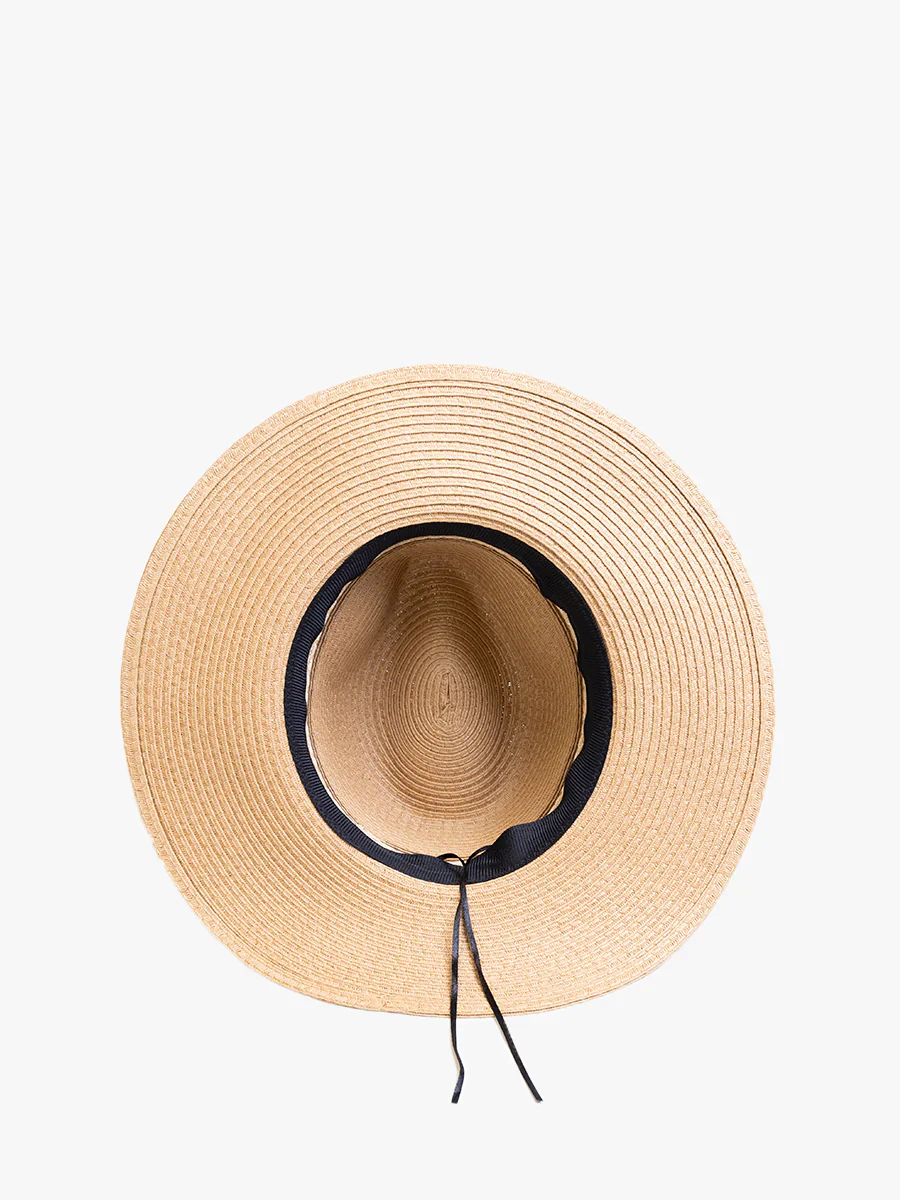 Jen & Co - Holloway Two-Toned Straw Fedora Hat - Image 2